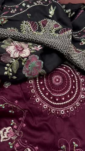 Rs 9950 Nureh marina twill emb 3pc emb shawl new launch Rs 9950 Nureh marina twill emb 3pc emb shawl new launch